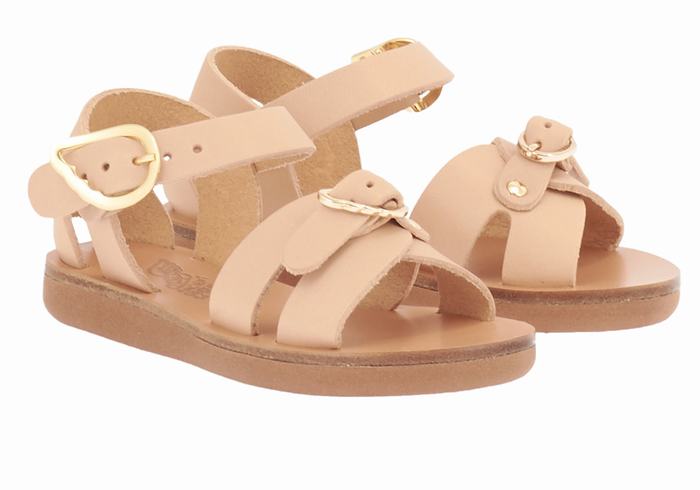 Ancient Greek Sandals Little Vasso Soft Casual Sandaler Barn Beige | VUU891AY