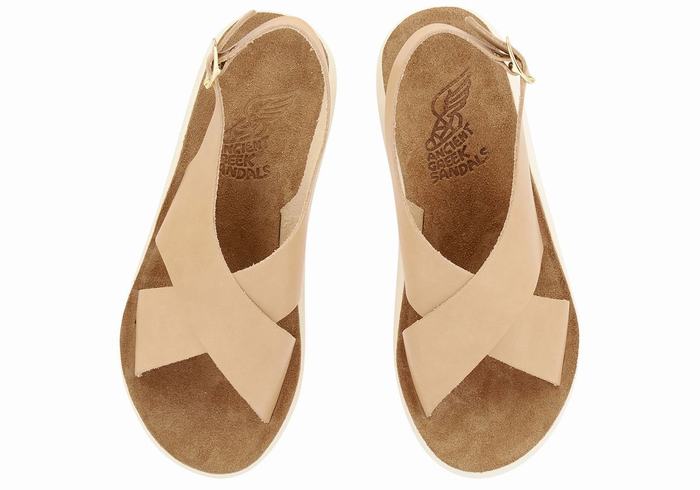 Ancient Greek Sandals Maria Comfort Platåsandaler Dame Beige | JLV5082YM