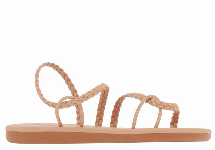 Ancient Greek Sandals Maya Flettede Sandaler Dame Beige | FHP7897LA