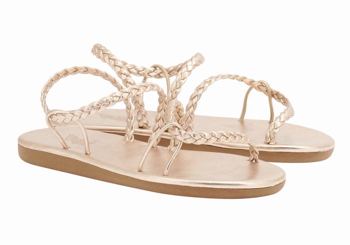 Ancient Greek Sandals Maya Flettede Sandaler Dame Rosa Gull | OGT2839XY