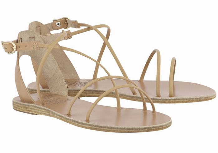 Ancient Greek Sandals Meloivia Sandaler Med Ankelrem Dame Beige | RSF3598VR