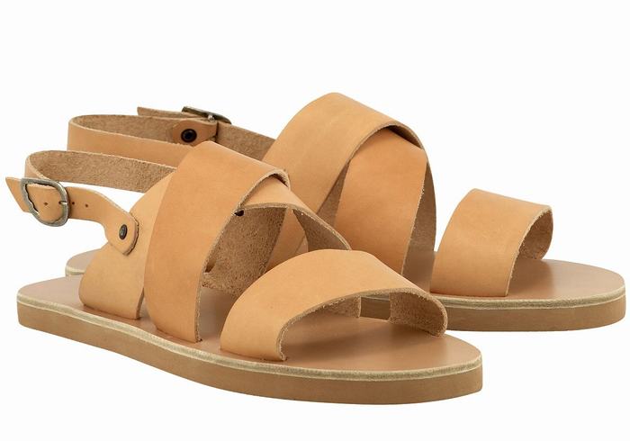 Ancient Greek Sandals Miltos Casual Sandaler Herre Beige | MSK10037GK