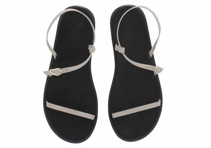 Ancient Greek Sandals Niove Sandaler Med Ryggreim Dame Grå Brune | DWX10094WE