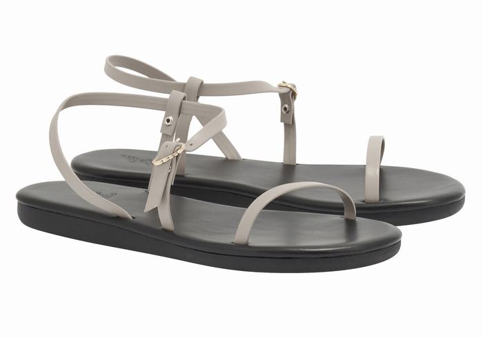 Ancient Greek Sandals Niove Sandaler Med Ryggreim Dame Grå Brune | DWX10094WE