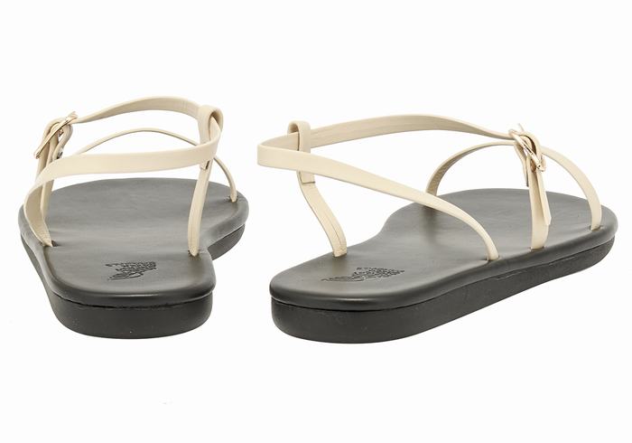 Ancient Greek Sandals Niove Sandaler Med Ryggreim Dame Hvite | APS2332EC