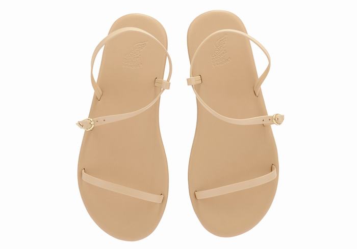 Ancient Greek Sandals Niove Sandaler Med Ryggreim Dame Beige | YVR7481WX