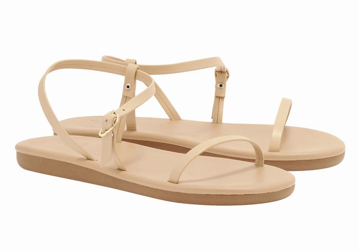 Ancient Greek Sandals Niove Sandaler Med Ryggreim Dame Beige | YVR7481WX