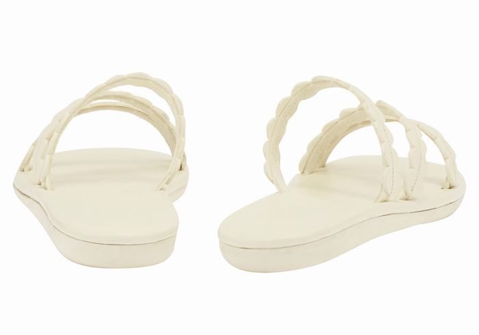 Ancient Greek Sandals Oceanis Slidesandaler Dame Hvite | ZRH874WH