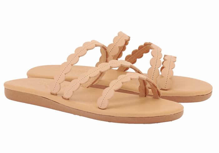 Ancient Greek Sandals Oceanis Slidesandaler Dame Beige | AJQ7788DD