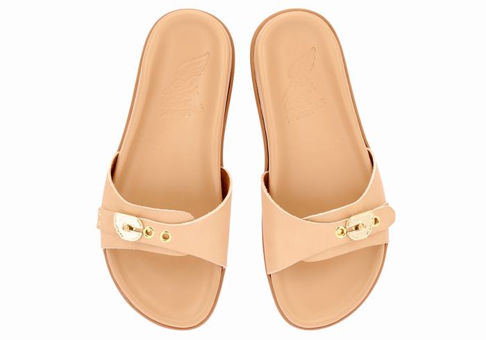 Ancient Greek Sandals Odi Slidesandaler Dame Beige | BGX7813TO