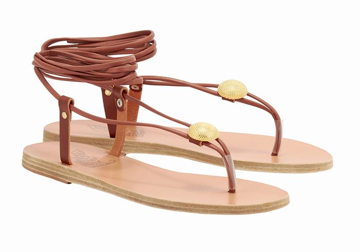 Ancient Greek Sandals Persephone Gladiatorsandaler Dame Rød | RJN4146LA