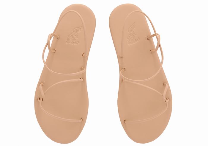 Ancient Greek Sandals Proorismos Sandaler Med Ryggreim Dame Beige | UYU9594CO