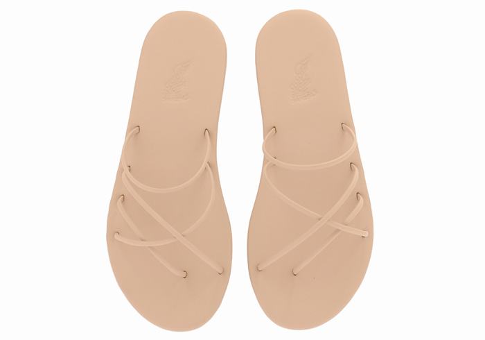 Ancient Greek Sandals Pu Slidesandaler Dame Beige | RLX2341QP