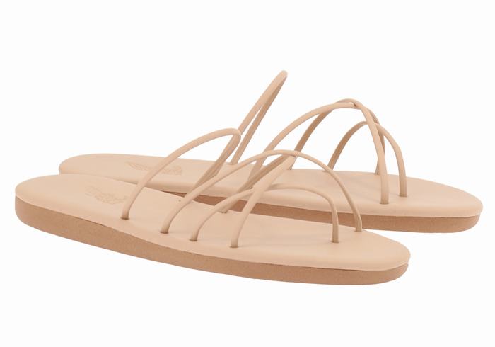 Ancient Greek Sandals Pu Slidesandaler Dame Beige | RLX2341QP