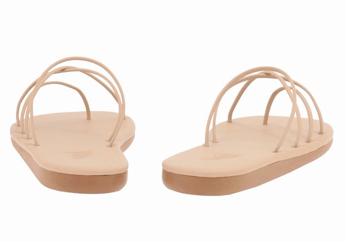 Ancient Greek Sandals Pu Slidesandaler Dame Beige | RLX2341QP