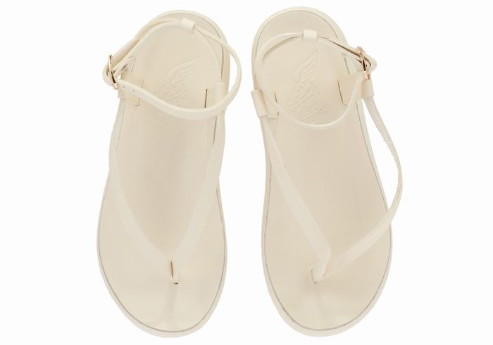 Ancient Greek Sandals Salomi Comfort Sandaler Med Ankelrem Dame Hvite | VCN354AG