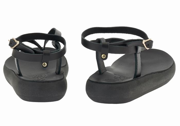 Ancient Greek Sandals Salomi Comfort Sandaler Med Ankelrem Dame Svarte | EAS5361OL