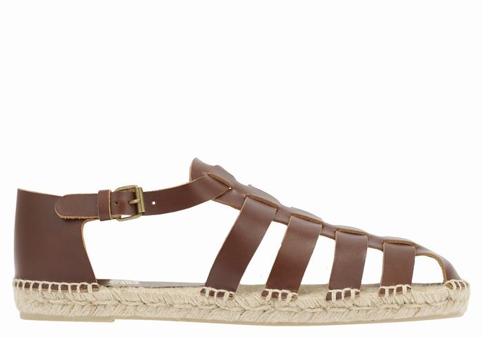 Ancient Greek Sandals Samos 210 Fisker Sandaler Herre Brune | UAP7182QJ