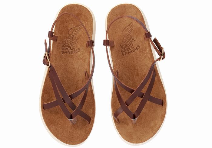 Ancient Greek Sandals Semele Comfort Sandaler Med Ryggreim Dame Kaffe | HYX8876OV