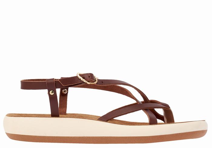 Ancient Greek Sandals Semele Comfort Sandaler Med Ryggreim Dame Kaffe | HYX8876OV