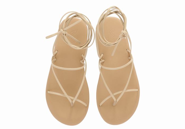 Ancient Greek Sandals String Gladiatorsandaler Dame Beige | ZKW537AP