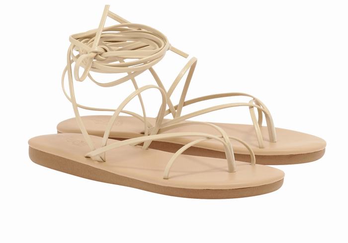 Ancient Greek Sandals String Gladiatorsandaler Dame Beige | ZKW537AP