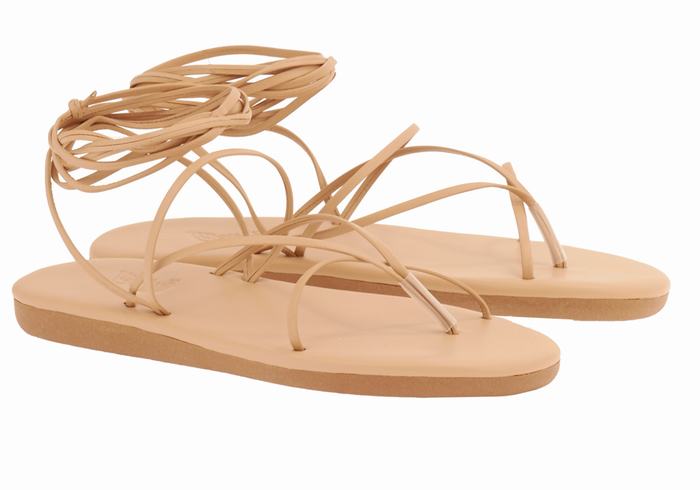 Ancient Greek Sandals String Gladiatorsandaler Dame Beige | JRD6460DE