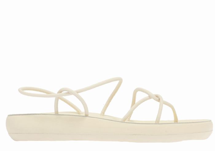 Ancient Greek Sandals Taxidi Comfort Sandaler Med Ryggreim Dame Hvite | VZZ385UB