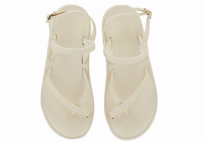 Ancient Greek Sandals Tereza Comfort Sandaler Med Ryggreim Dame Hvite | HUP3746UD