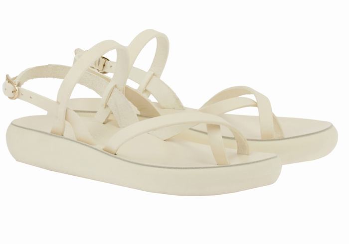 Ancient Greek Sandals Tereza Comfort Sandaler Med Ryggreim Dame Hvite | HUP3746UD