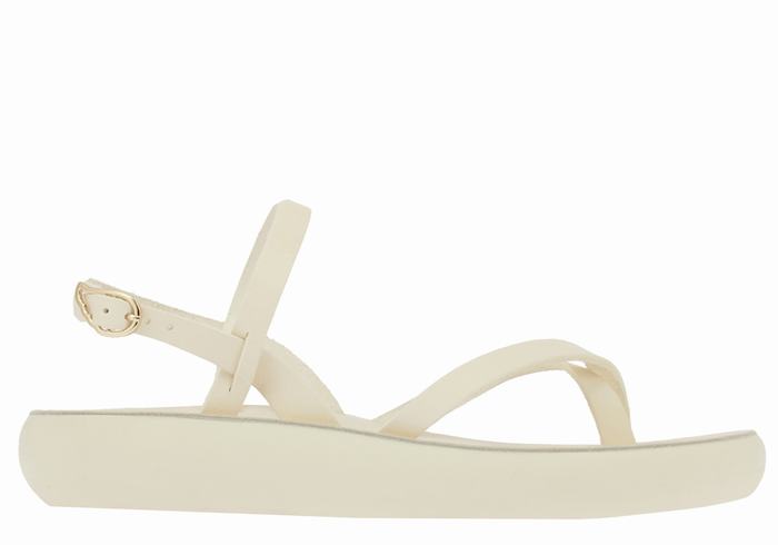 Ancient Greek Sandals Tereza Comfort Sandaler Med Ryggreim Dame Hvite | HUP3746UD