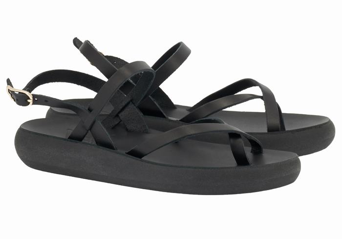 Ancient Greek Sandals Tereza Comfort Sandaler Med Ryggreim Dame Svarte | TDH6179EZ