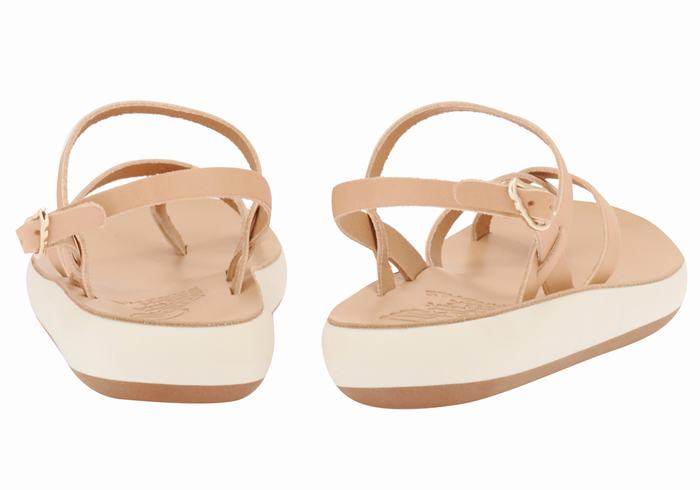 Ancient Greek Sandals Tereza Comfort Sandaler Med Ryggreim Dame Beige | DPR756CM