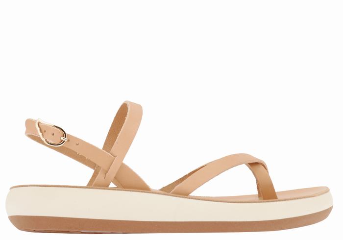 Ancient Greek Sandals Tereza Comfort Sandaler Med Ryggreim Dame Beige | DPR756CM