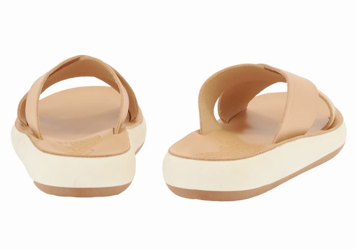 Ancient Greek Sandals Thais Comfort Slidesandaler Dame Beige | IJA4013QE