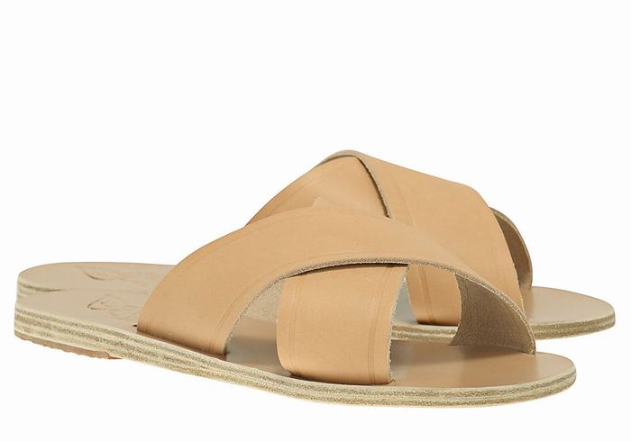 Ancient Greek Sandals Thais Slidesandaler Dame Beige | YUT7395XT