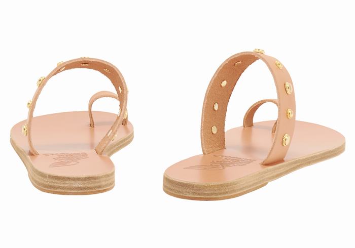 Ancient Greek Sandals Thalia Bee Sandaler Med Tåstolper Dame Beige | DVU3930NL