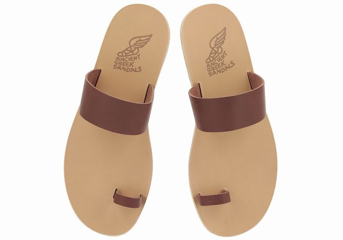 Ancient Greek Sandals Thalos Sandaler Med Tåstolper Herre Kaffe | WHK9085PX