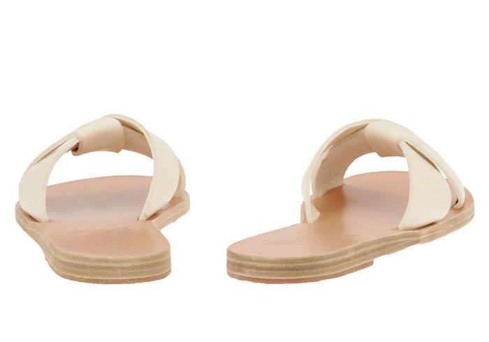 Ancient Greek Sandals Whitney Slidesandaler Dame Hvite | EOB4960CS