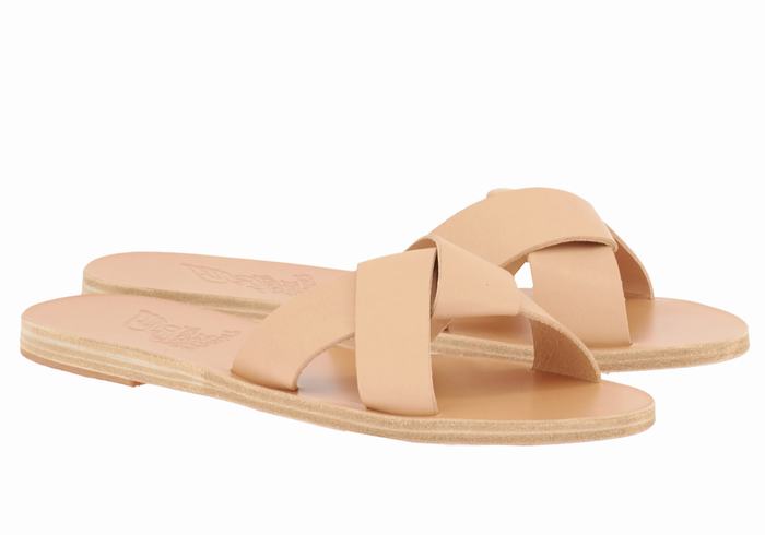 Ancient Greek Sandals Whitney Slidesandaler Dame Beige | LVE8633TO