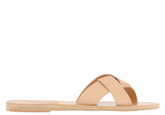 Ancient Greek Sandals Whitney Slidesandaler Dame Beige | LVE8633TO